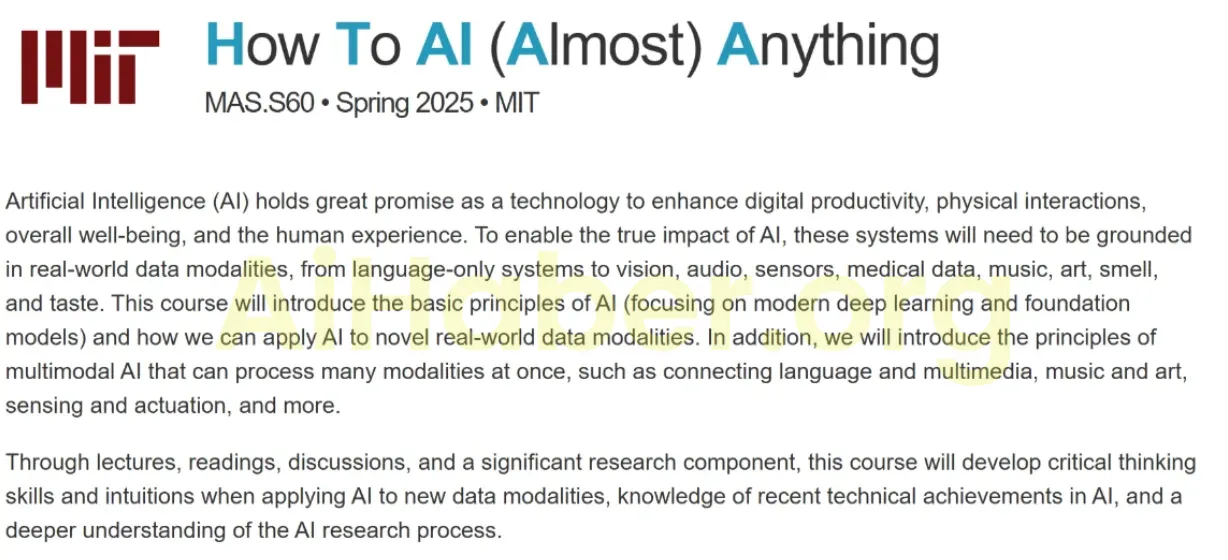 MIT Açık Kursu “Yapay Zeka ile Her Şeyi Nasıl Yapabiliriz” (PDF dosyası)