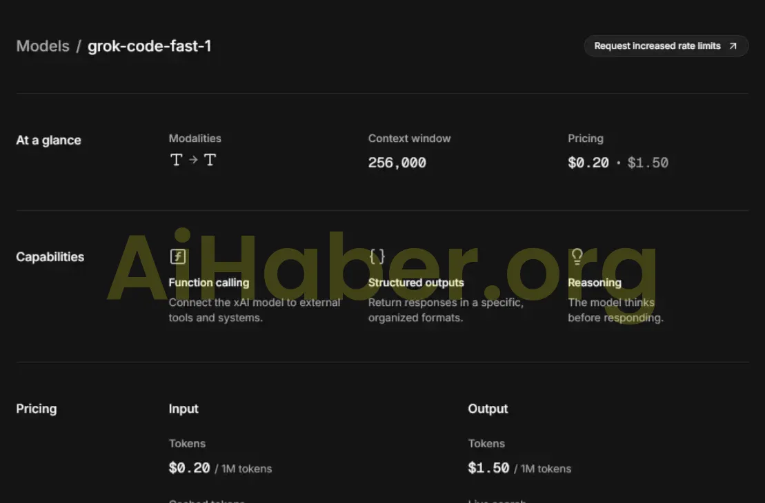 xAI, Grok Code Fast 1 programlama modelinin sınırlı süreli ücretsiz deneme sürümünü yayınladı