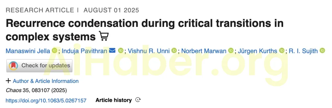Chaos: Verilerden Karmaşık Sistemlerin Kritik Dönüşümlerinin Döngüsel Yoğunlaşma Olgusu Nasıl Yakalanır