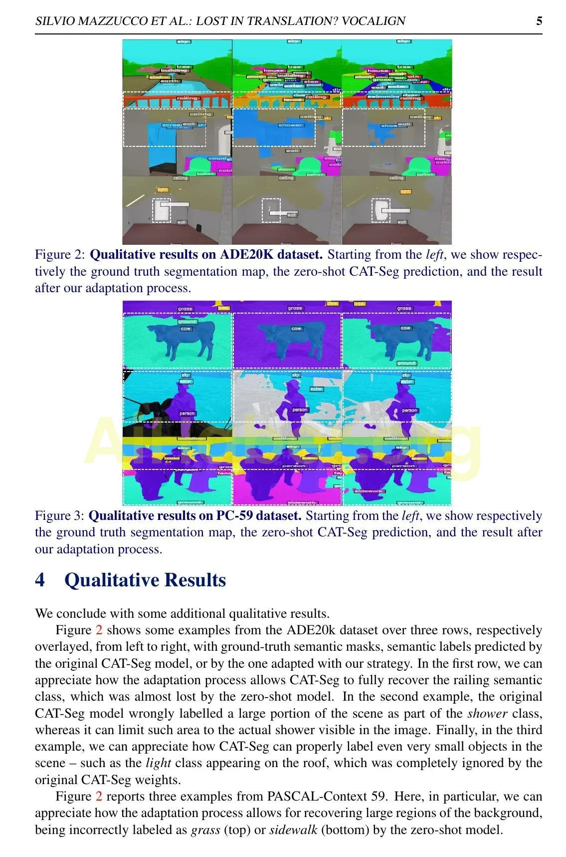Lost in Translation? Vocabulary Alignment for Source-Free Domain Adaptation in Open-Vocabulary Semantic Segmentation