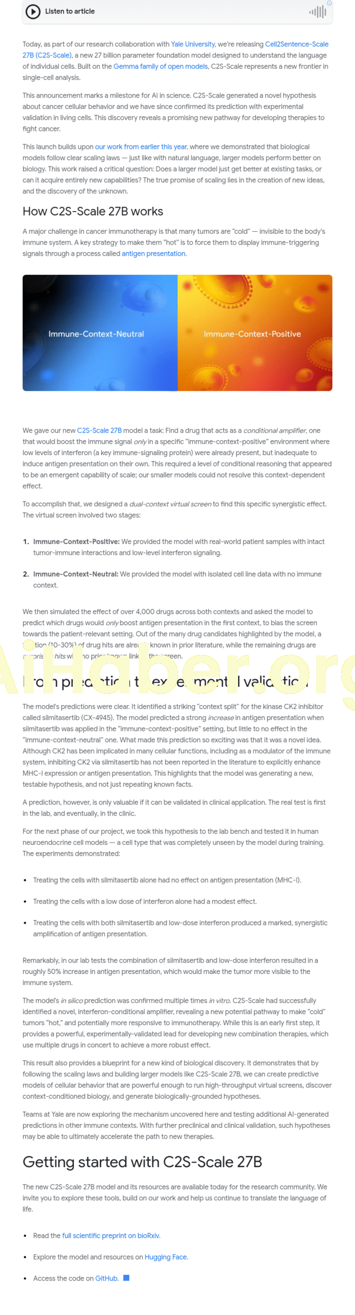 Gemma modeli yeni bir potansiyel kanser tedavisi yolunun keşfedilmesine nasıl yardımcı oldu?