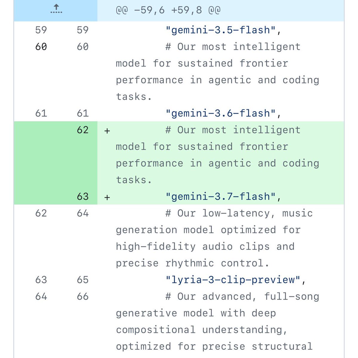 Gemini 3.7 Flash Google Python GenAI SDK kodunda görüldü