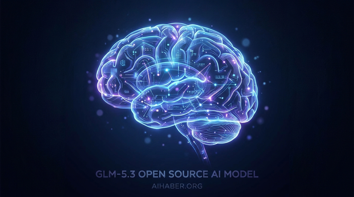GLM-5.3 model performans ve benchmark sonuçları gösteren infografik