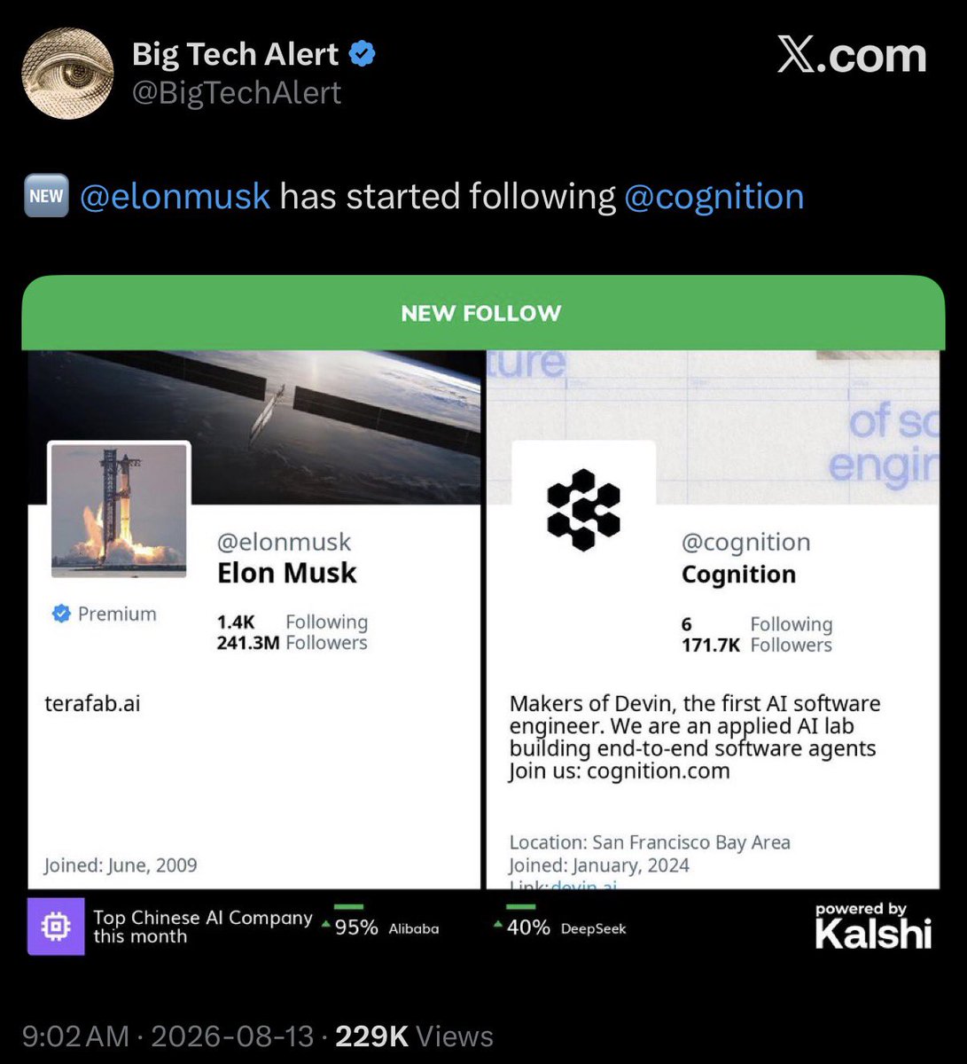Cognition Elon Musk SpaceX AI developer ekibi