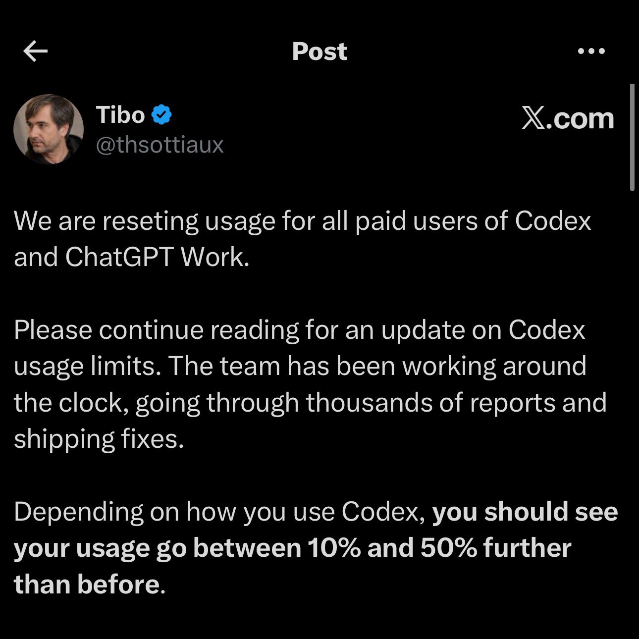 OpenAI Codex Kullanım Limiti