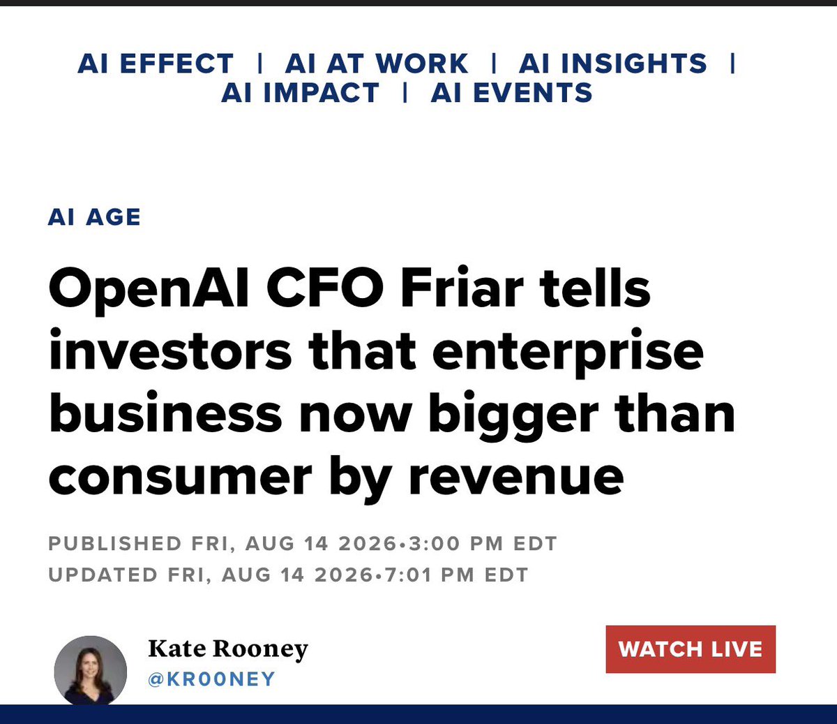 OpenAI kurumsal gelir raporu