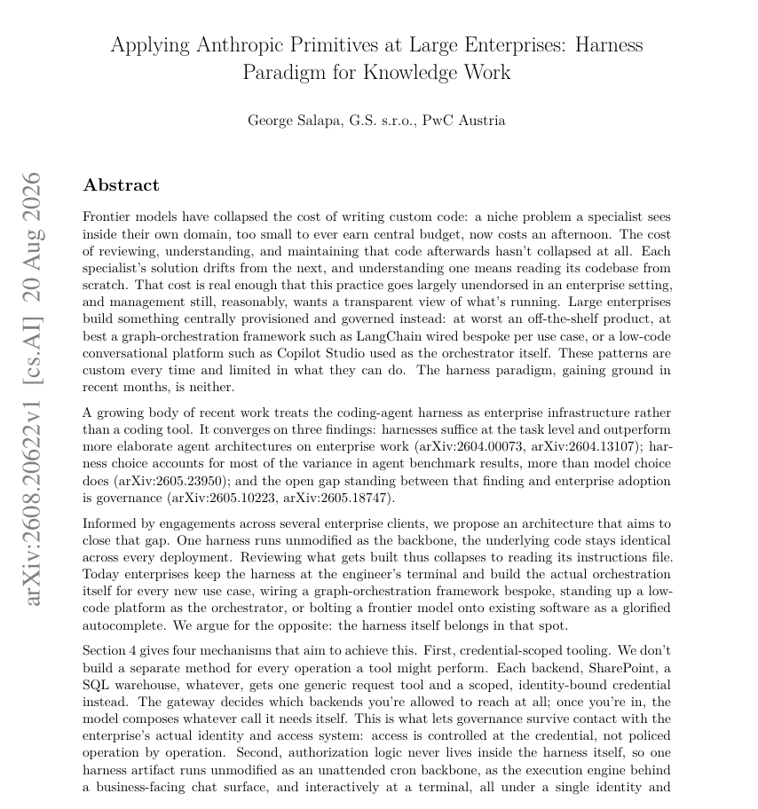 Anthropic Primitives kurumsal yapay zeka harness paradigması PwC araştırması